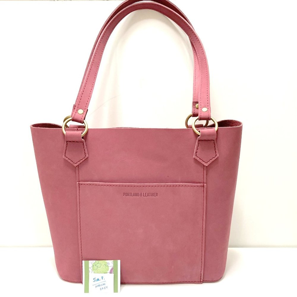 Portland Leather Goods Market Tote in Foxglove - EUC
